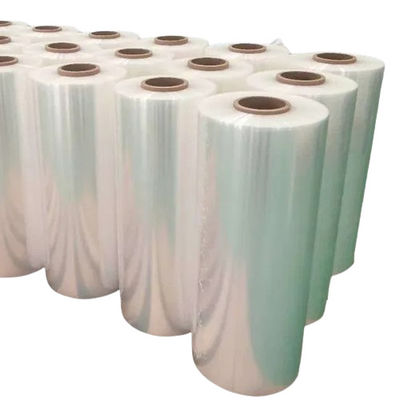 Película de embalagem de paletes em rolos de 50 μM de PE retráctil transparente de grande dimensão