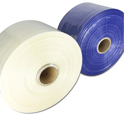 19 Microns Clear PVC Shrink Wrap Film Roll Centerfold Redução de temperatura baixa