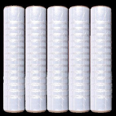 250% de alongamento Película de alongamento perfurada de LDPE transparente de espessura de 23 microns para embalagem