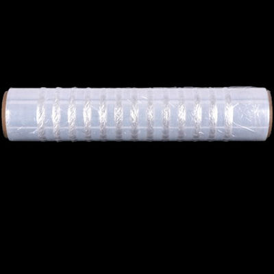 Película de alongamento ventilada de LDPE transparente com espessura de 23 microns e alongamento de 250%