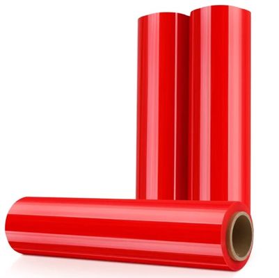 Cor Vermelha 30 Microns LDPE Stretch Film Flexível Palet Wrap Stretch Film