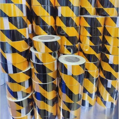 Filtro adesivo de proteção PE fita adesiva de advertência preta amarela ISO9001 SGS CE ROHS aprovado
