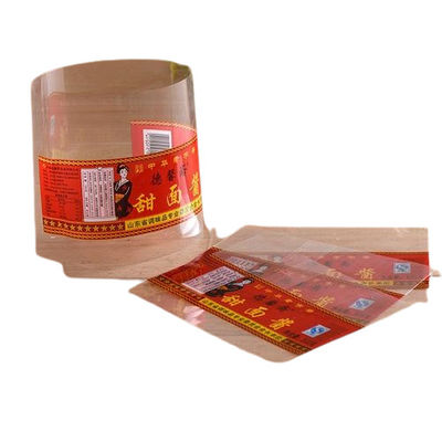 Etiquetas de embalagem de garrafas resistentes à humidade PETG OPS PVC PLA