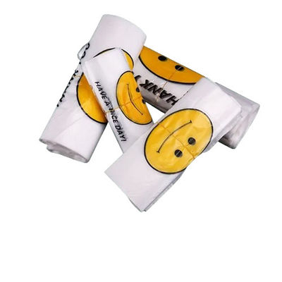 Sacos de transporte de coletes de plástico para alimentos impressos 13x19x23 para mercearia