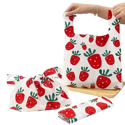 Sacos de transporte de coletes de plástico para alimentos impressos 13x19x23 para mercearia