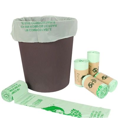Biodegradável PLA Liner da lata de lixo em rolo Impresso Verde