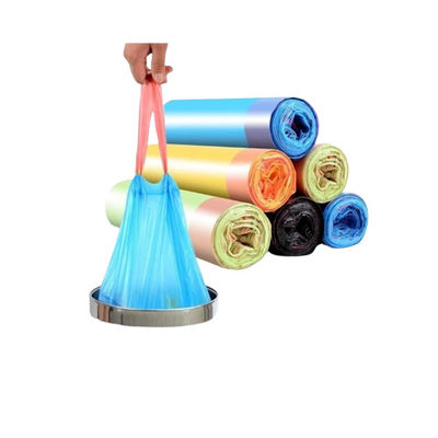 LDPE Saco de lixo de corda de tração 0,04 mm Espessura Liner da lata de resíduos em rolo