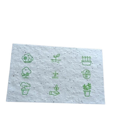 Papel incorporado de sementes de flores biodegradável Papel reciclado de sementes de flores silvestres vegetais