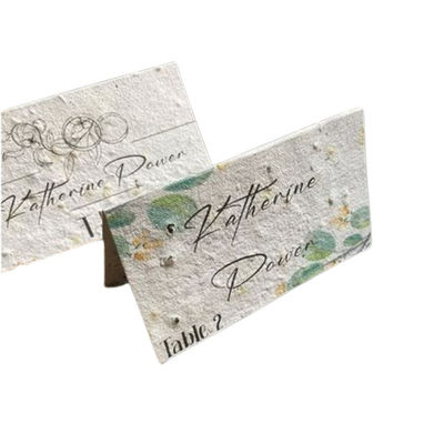 Papel de sementes embutidas A5 imprimível Cartões de saudação de sementes personalizados