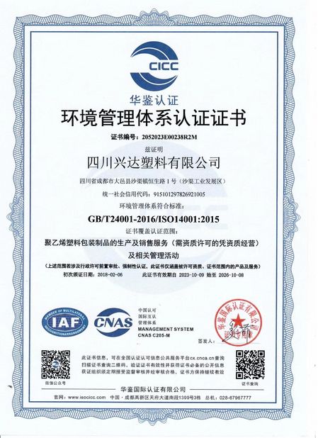 China CHENGDU PINETREE INDUSTRIAL CO.,LTD Certificações